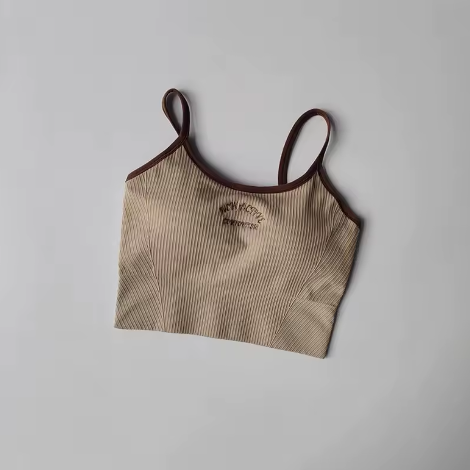 ActiveForm Ribbed Sports Bra – Colorblock Comfort, Everyday Strength