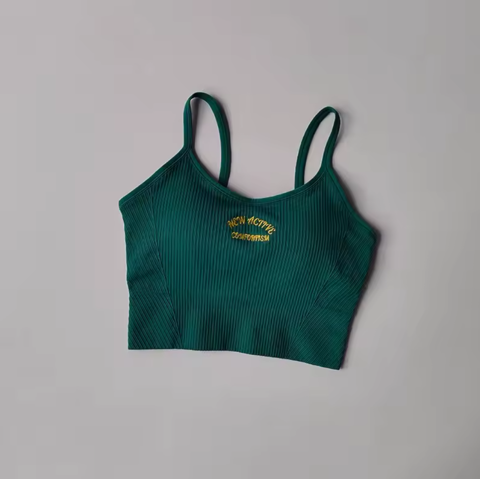 ActiveForm Ribbed Sports Bra – Colorblock Comfort, Everyday Strength