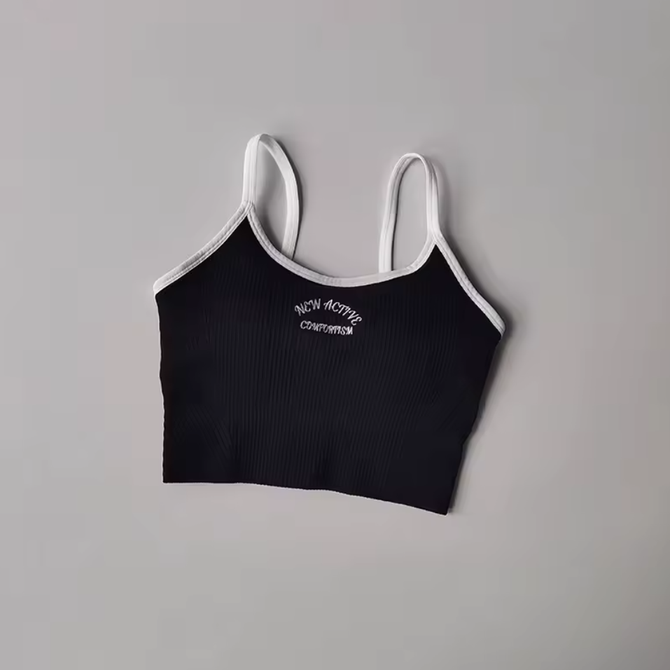 ActiveForm Ribbed Sports Bra – Colorblock Comfort, Everyday Strength