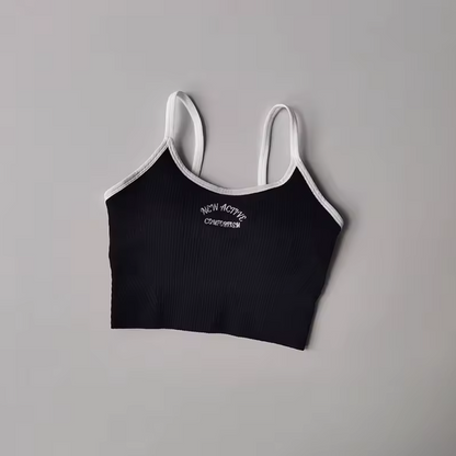 ActiveForm Ribbed Sports Bra – Colorblock Comfort, Everyday Strength