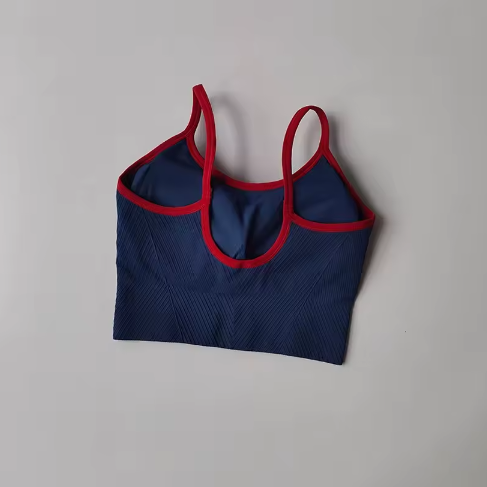 ActiveForm Ribbed Sports Bra – Colorblock Comfort, Everyday Strength