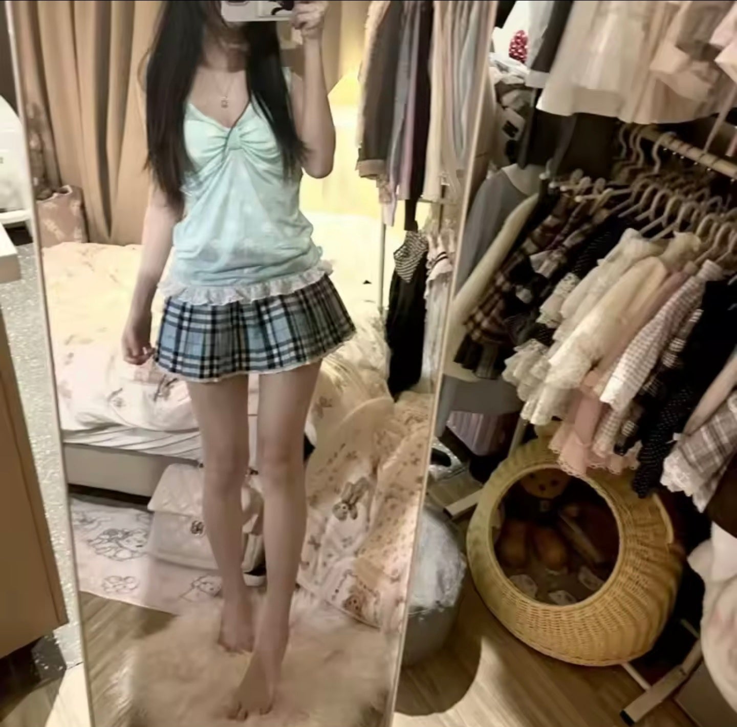Mint Mochi Bow Top – Soft Girl Dreamwear