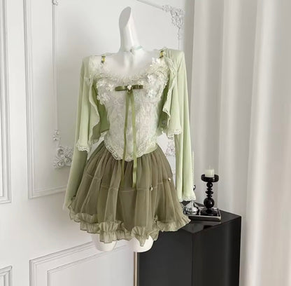 Moss Belle 3-Piece Set – Fairycore Elegance in Bloom
