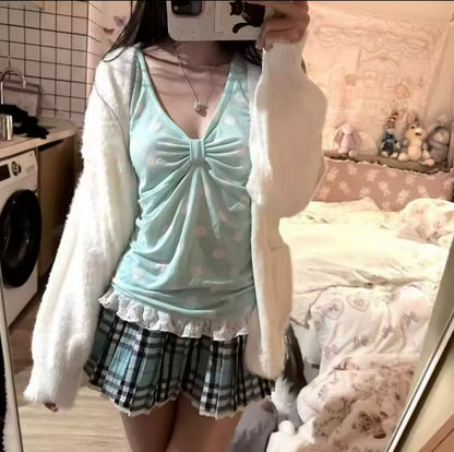 Mint Mochi Bow Top – Soft Girl Dreamwear
