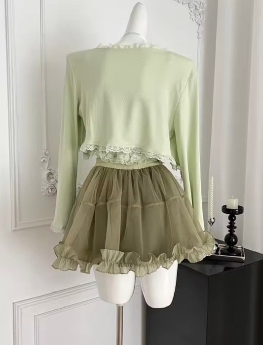 Moss Belle 3-Piece Set – Fairycore Elegance in Bloom