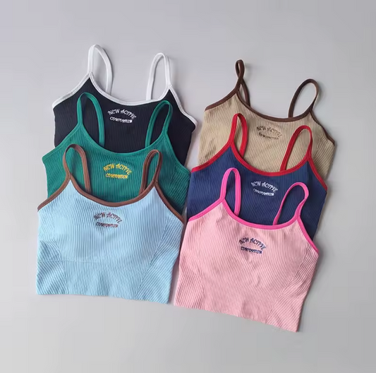 ActiveForm Ribbed Sports Bra – Colorblock Comfort, Everyday Strength