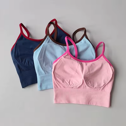 ActiveForm Ribbed Sports Bra – Colorblock Comfort, Everyday Strength